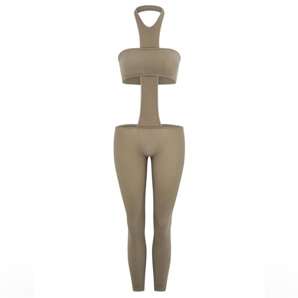Tan Cutout Jumpsuit